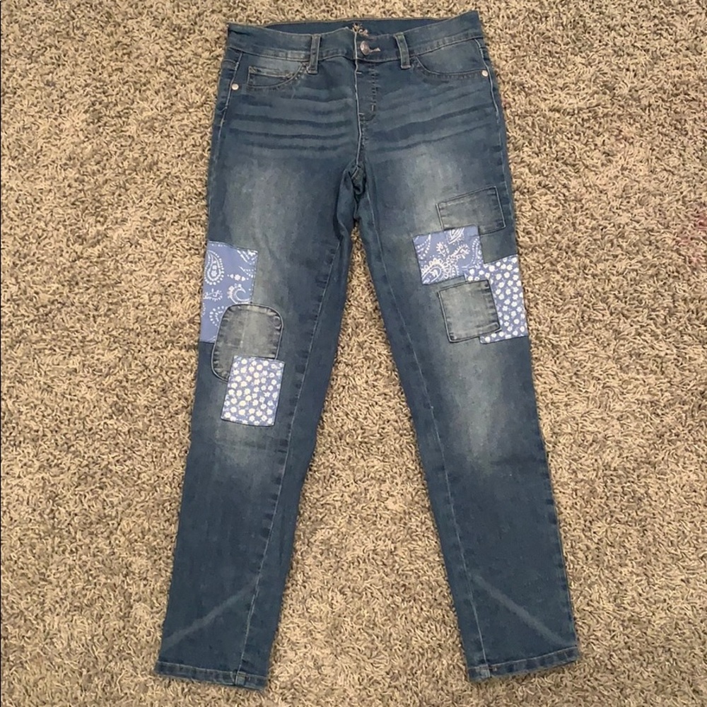 Justice Jeggings Size 12 Patchwork ☀️